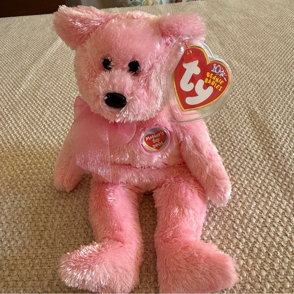 Ty Stuffed Bears Set - Pink, Purple, Orange - Picture 2 of 6